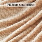 NEWCOSPLAY Super Soft Queen Blanket Brown Premium Silky Flannel Fleece Leaves Pattern Lightweight Bed Blanket All Season Use (Brown, Queen(90"x90")) - color: Brown, size: Queen(90"x90")