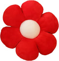 lannery Flower Plush Throw Pillows, Flower Floor Pillow Seating Cushion Toy for Reading, Room, Watching TV (11.8", red)