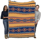 Pure Country Weavers Villas - Western Tapestry Throw Blanket Woven from Cotton - Made in The USA (72x54) - color: Villas