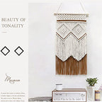 BMIDRUT Hanging Macrame Tapestry Dream Catchers Hand Woven Tapestries Boho Wall Art Decor Home Wall Decor Wall Pediment - size: 28"L x 16"W
