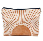 IWXYI Boho Cosmetic Bag,Mid-Century Boho Sunshine Women's Makeup Bag Case Bags Zipper Pouch Travel Toiletry Gifts For Women Teenage Girls - color: boho sunlight