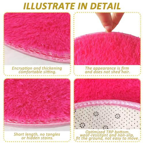 14 Pcs Kids Crazy Carpet Circle Seats 16 inch Round Floor Mat Kids Floor Cushions Soft Colorful Educational Classroom Rug