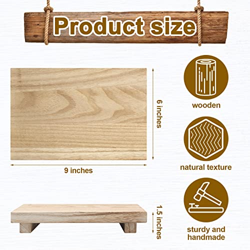 Nuogo Wood Riser Tray Soap, Stand Soap Tray for Kitchen Sink, Wood Pedestal for Kitchen Counter Sink Stand Decorative Rustic Bathroom Dishes Plant Bottles Candles Display(9 x 6 Inch,Natural) - color: Natural, size: 9 x 6 Inch