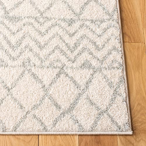 SAFAVIEH Tulum Collection Accent Rug - 2' x 3', Ivory & Light Grey, Moroccan Boho Distressed Design, Non-Shedding & Easy to Clean, Ideal for Front Door, Kitchen, Entryway, Foyer (TUL270D) - color: Ivory/Light Grey, size: 2' x 3' (Rectangular)