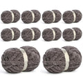 10 Pack Jumbo Chenille Yarn for Crocheting, #10 Super Bulky Baby Soft Yarn for Hand Knitting, 220 yds /70.5 oz Fluffy Chunky Knit Throw Blanket Yarn (Dark Grey) - color: Dark Grey