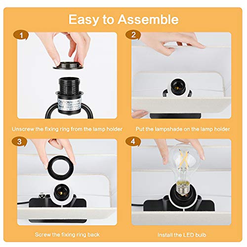 3-Way Dimmable Touch Control Table Lamp with 2 USB Ports and AC Power Outlet Modern Bedside Nightstand Lamp Fabric Shade and Metal Base for Guestroom Bedroom Living Room LED Bulb Included Warm White - color: Cream