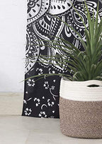 Popular Handicrafts Indian Hippie Bohemian Beautiful Ombre Color Mandala Curtain Panels Black Silver - color: Black Silver, size: 38"W x 83"L (Pack of 2)