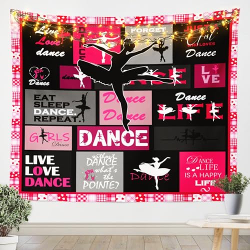 Manfei Dance Tapestry Ballet Dance Theme Wall Blanket Tapestries, Ballet Princess Dancer Wall Hanging for Kids Girls Teens Room Decor, Large 59.1 x 82.7 Inches - color: TYTS3446, size: 82.7"L x 59.1"W