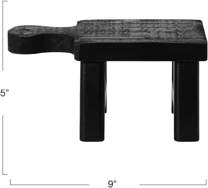 Creative Co-Op Decorative Wood Pedestal, Black