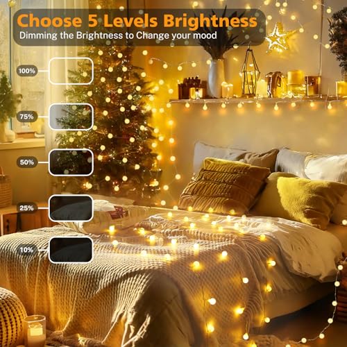 OMIKA 2 Pack 16.5FT 50LED Globe String Lights Battery Operated, Warm White Multicolor USB Fairy Lights Indoor with Remote for Classroom Bedroom Dorm Birthday Patio Tent Party Xmas Décor - color: Color Changing, size: 16.5ft 50LED-2Pack