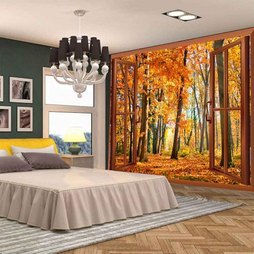 Aidatain Fall Tapestry Wall Hanging Autumn Maple Tree Forest Scenery Size 80" L x 60" W Flannel Fabric Art Tapestries,for Living Room Dorm Bedroom Home GTDWAT343 - color: Autumn Maple Tree Forest