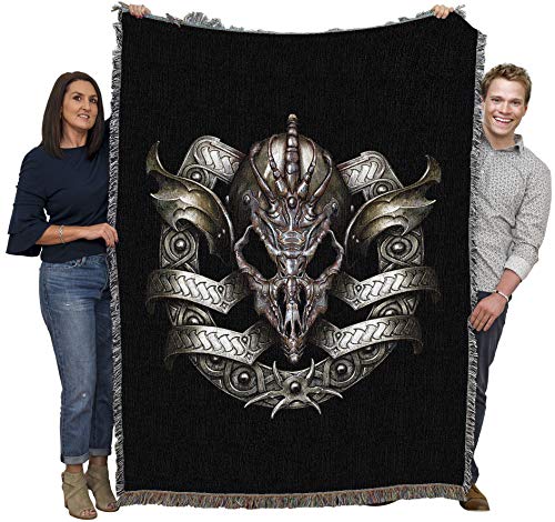 Pure Country Weavers Escudo Blanket by Ciruelo - Gift Fantasy Tapestry Throw Woven from Cotton - Made in the USA (72x54) - color: Escudo