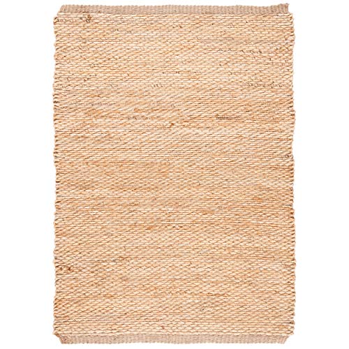 SAFAVIEH Natural Fiber Collection Area Rug - 6' Square, Natural, Handmade Jute, Ideal for High Traffic Areas in Living Room, Bedroom (NF459A) - size: 6' x 6' (Square)
