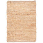 SAFAVIEH Natural Fiber Collection Area Rug - 6' Square, Natural, Handmade Jute, Ideal for High Traffic Areas in Living Room, Bedroom (NF459A) - size: 6' x 6' (Square)