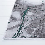 SAFAVIEH Craft Collection Runner Rug - 2'3" x 8', Grey & Green, Modern Abstract Design, Non-Shedding & Easy Care, Ideal for High Traffic Areas in Living Room, Bedroom (CFT877Y) - color: Grey/Green, size: 2'3" x 8' (Runner)