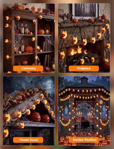 8.5ft Owl Christmas Outdoor String Lights with 10 LED Bulbs, Shatterproof Fairy Lights Plug in for Xmas - color: Multicolor Owl