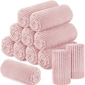 Buryeah 12 Pcs Flannel Throw Blanket Bulk 50 x 60 in Sleepover Blanket Outdoor Wedding Throw Lightweight, Oeko-tex Standard 100 Certified for Sofa Homeless Gifts (Light Pink) - color: Light Pink