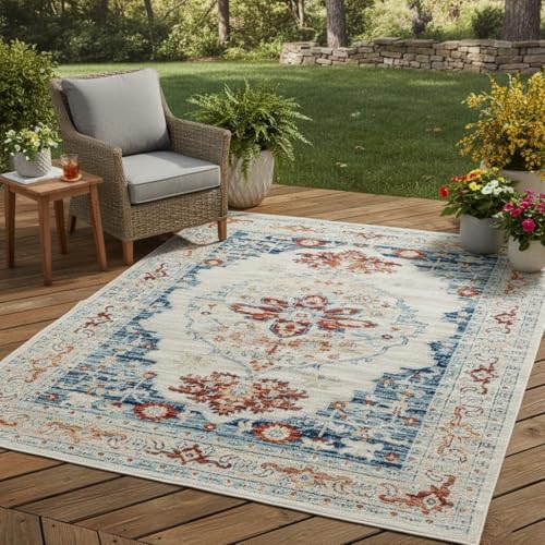 Traditional Floral Distressed Texture Vintage Rug for Living Room Diningroom Bedroom Playroom Nursery Room 2x3 Orange Beige Carpet Boho Washable Kitchen Hallway Office Thin Area Rugs - color: L, size: 2x3ft