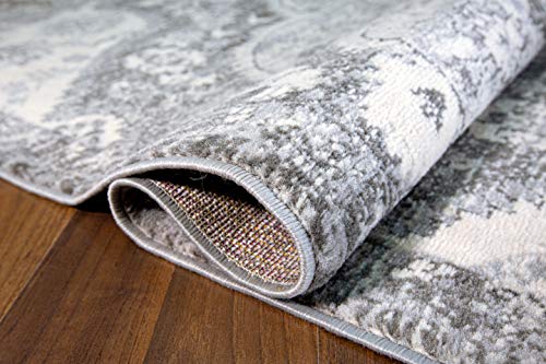 Rugshop Vintage Distressed Bohemian Area Rug 2' x 3' Ivory - color: Ivory, size: 2' x 3' (Rectangular)