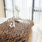 MH MYLUNE HOME Micro Plush Microfiber Polyester Blanket (71x78 inch, Brown) Ultra Soft & Warm Reversible Leopard Pattern Blanket for Sofa Couch Bed, Extra Large - color: Leopard Brown, size: 71"x78" - 550 GSM