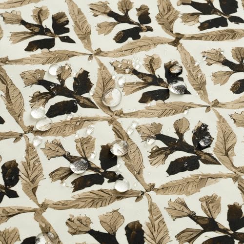 MIULEE Pack of 2 Decorative Outdoor Waterproof Throw Pillow Covers Flower Print Chic Boho Accent Pillow Covers for Square Garden Patio Cushion 20x20 Inch, Coffe-Brown - color: Coffe-brown, size: 20" x 20" (Pack of 2)