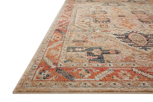 Loloi Jocelyn Collection JOC-01 Sand/Multi 9'-6" x 12'-6" .38" Thick Area Rug - color: Sand / Multi, size: 9'6" x 12'6" (Rectangular)