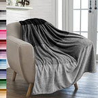 PAVILIA Black Ombre Fleece Throw Blanket for Couch Sofa Bed, 50x60 - color: Gradient - Black, size: 50 x 60 Inches - Throw