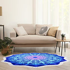Large Microfiber Boho Mandala Beach Towel Round Bohemian Beach Blanket Hippie Indian Throw Blanket Beach Tapestry Sand Free Quick Dry Yoga Picnic Mat Wall Decor Circle Tablecloth,59'',Ocean Blue - color: Ocean Blue Mandala