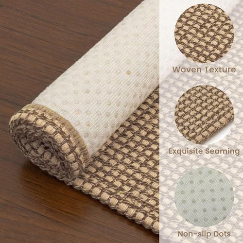 EARTHALL Woven Runner Rug 2x4 Ft Washable Runners for Hallways Cotton Non Slip Eentryway Runner Braided Indoor Floor Carpet for Kitchen, Hallway, Kitchen, Doormat, Orange/Tan/Brown - color: Orange/Tan/Brown, size: 2' x 4' (Runner)