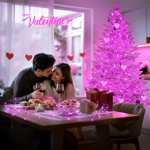 JMEXSUSS 200 LED Fairy Room Lights, 66 ft Pink Lights Outdoor Waterproof 8 Modes Pink String Lights Indoor with Wheel, Remote Control Twinkle Lights Plug in for Christmas Decor - color: Pink, size: 66FT 200LED