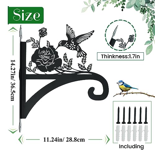 Hanging Plant Hanger Bracket Plant Hooks for Hanging Baskets Heavy Duty Decorative Hummingbird Silhouette Wall Mounted Hanging Plant Hangers Outdoor for Flower Pot Bird Feeder Wind Chimes - color: Hummingbird