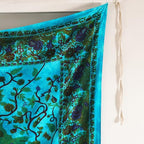 Popular Handicrafts Tapestry Wall Hanging Tree of Life Hippie Mandala Bohemian Hippy Kaleidoscopic Intricate Floral Design Indian Tapestries Bedspread 84x90 Inches,(215cm x 230cm) Turquoise - color: Turquoise, size: 90"L x 84"W