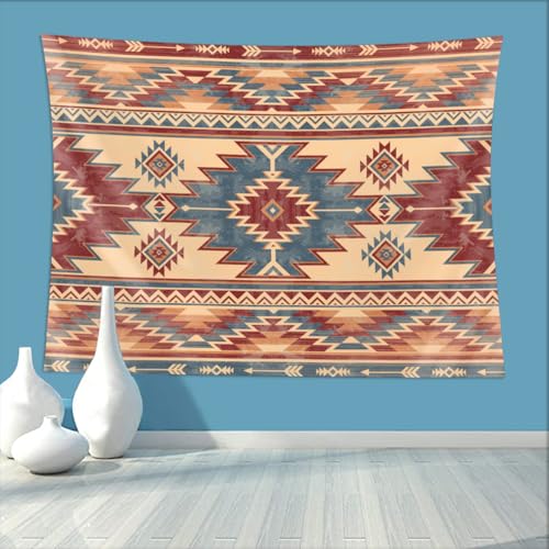 Keiutexe Aztec Native American Tapestry 60" X 40" Navajo Tribal Wall Hanging Party Decorations Home Decor For Bedroom Living Room Dorm (150 X 100cm) - color: Aztec Native American, size: 60"L x 40"W