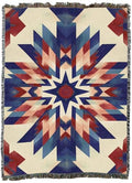 Pure Country Weavers Barn Quilt - Americana Gift Tapestry Throw Blanket Woven from Cotton - Made in The USA (72x54) - color: Barn Quilt, size: 72x54