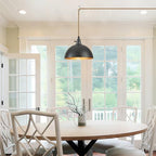 Plug in Pendant Lights Hammered Dome Hanging Lamp with Dimmable Switch 15 Ft Long Hemp Rope Farmhouse Pndant Light Cord Lighting Fixture DIY Hanging Light - color: C 1 Light