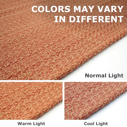 IOHOUZE Small Area Rug 2x3 Washable Woven Rugs for Entryway Non Slip Rubber Backed Front Door Rugs Indoor Doormat Throw Rug Floor Carpet for Entrance Kitchen, Rustic Orange - color: Rustic Orange, size: 2' x 3' (Rectangular)