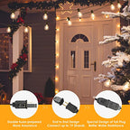 Mlambert 50Ft LED Outdoor String Lights G40 Globe Dimmable Patio Light, Waterproof Hanging String Light with 27 Warm White Shatterproof Bulbs(2 Spare) - color: Black