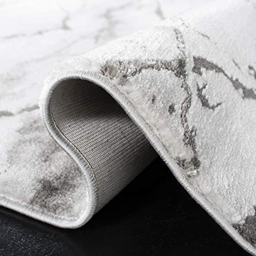SAFAVIEH Craft Collection Runner Rug - 2'3" x 8', Grey & Silver, Modern Abstract Design, Non-Shedding & Easy Care, Ideal for High Traffic Areas in Living Room, Bedroom (CFT877G) - color: Grey/Silver, size: 2'3" x 8' (Runner)