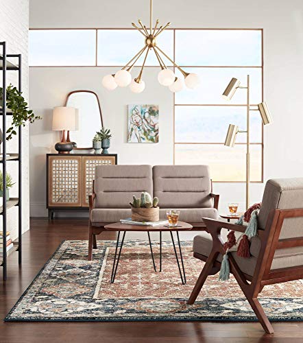 360 Lighting Andi Mid Century Modern Table Lamp 24.5" High Hammered Bronze Ceramic Wood Off White Tall Drum Shade for Living Room Bedroom House Bedside Nightstand Home Office (Color May Vary) - color: Wood and Dark Hammered Ceramic