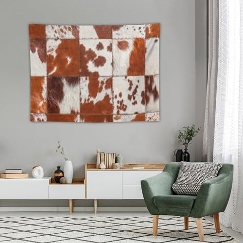 DDCBNS Cowhide Tapestry Wall Hanging,3D Printed Cow Fur Farm Animal Skin Print Brown Wall Hanging Tapestry Wall Art Home Décor for Bedroom Living Room Dorm Wall Décor 40" x 30" - color: Animal Skin_8, size: 40"L x 30"W