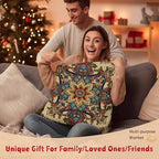 Boho Flower Throw Blanket for Couch Gifts for Women Bohemian Western Rustic Tribal Patterns Flannel Cozy Soft Thick Blankets Warm Plush Fleece Blanket for Bed Sofa 50" x 60" - size: 50" x 60"