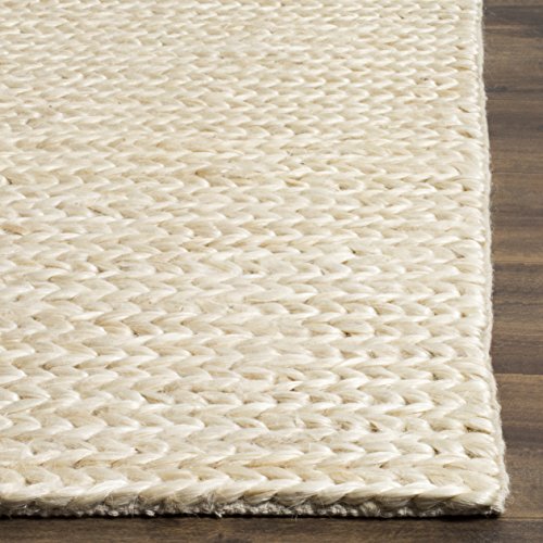 SAFAVIEH Natural Fiber Collection Area Rug - 9' x 12', Ivory, Handmade Jute, Ideal for High Traffic Areas in Living Room, Bedroom (NF520A) - size: 9' x 12' (Rectangular)
