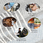 LYHome Merino Wool Blanket - Warm Throw for Cold Weather, Warmest Travel Outdoor Camping Blankets, Picnic Army and Military Throws, Comforter Soft & Cozy (55" x 79" Grey with Blue and White Stripes) - color: Grey With Blue and White Stripes