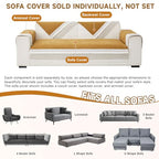 VClife Modern Couch Cover, Non Slip Dog Sofa Cover, Yellow, 35.4" x 63" | Pet-friendly Sofa Covers, Scratch-resistant, Waterproof, Non Slip That Stay Firmly In Place, Durable and Machine Washable - color: 01# Mustard Yellow, size: 35.4" x 63"