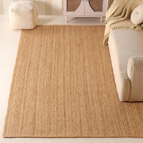 Hand Braided 8'x10' Jute Area Rug - Premium Eco Friendly Natural Fiber Farmhouse Style Rugs for Living Room, Bedroom, Dinning Room, Hallway, Office - size: 8' x 10' (Rectangular)
