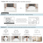 MIULEE Pack of 2 24x24 Outdoor Waterproof Throw Pillow Inserts, Decorative Water-Resistant Pillow Cushion for Patio Garden - size: 24x24 Inch (Pack of 2)