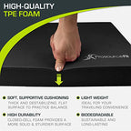 ProsourceFit Exercise Balance Pad, Non-Slip Cushioned Foam Mat & Knee Pad for Fitness and Stability Training, Yoga, Physical Therapy - color: Black, size: XL - (18.75" x 15")
