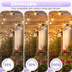 GvvooHome 24 Pack Shatterproof S14 LED Replacement Bulbs for Outdoor String Lights, 1W Equivalent to 11W Incandescent Bulb, Soft White 2200K, Dimmable, E26 Regular Medium Screw Base - size: 24 Count