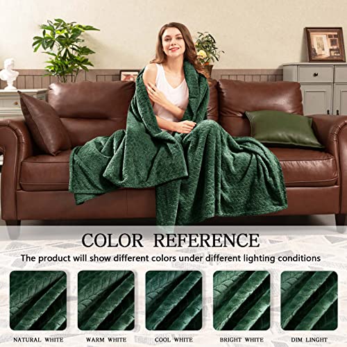 inhand Fleece Twin Blanket for Bed Green Throw Blanket for Couch Super Soft Cozy Warm Blankets and Throws Lightweight Fuzzy Large Blanket for Sofa Bed Office,60x90 inches - color: A-green, size: Twin/Twin XL-60x90 IN