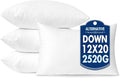 MIULEE 12x20 Down Alternative Pillow Inserts,Pack of 4 Throw Pillows 12 x 20 Inch Body Bed Sleeping Ultra Soft Fluffy Form for Sofa Couch Bed